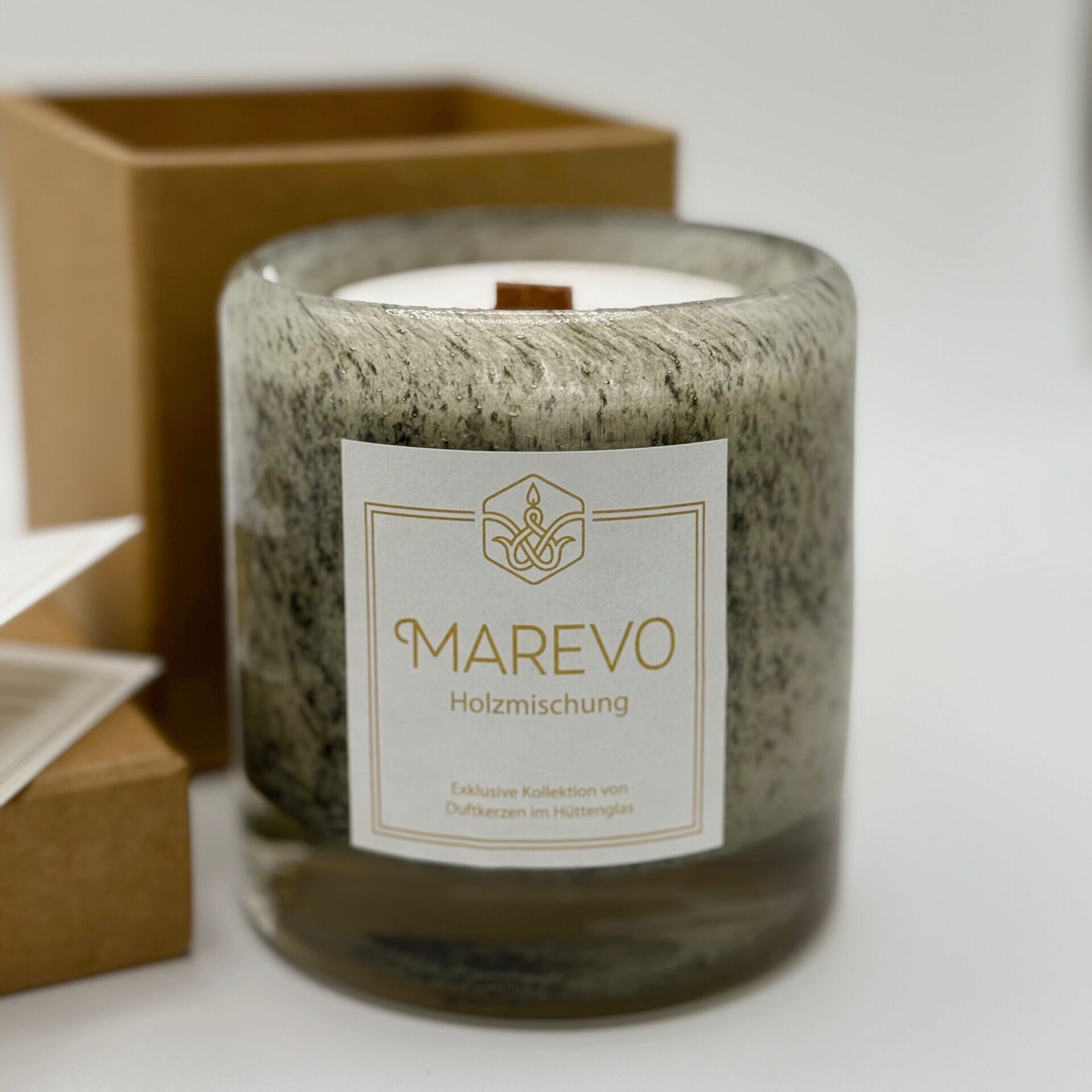 Marevo - Holzmischung | Duftkerze aus Sojawachs