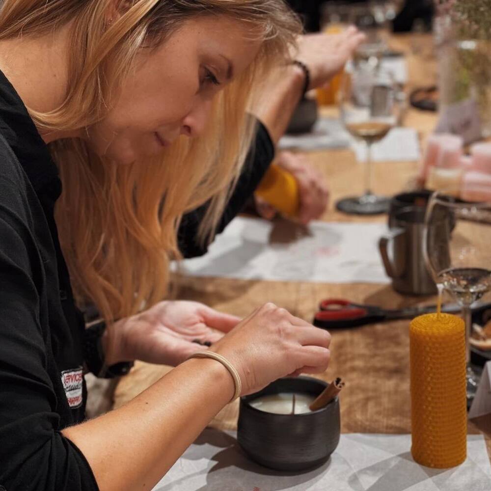 “Candles & Wine” workshop