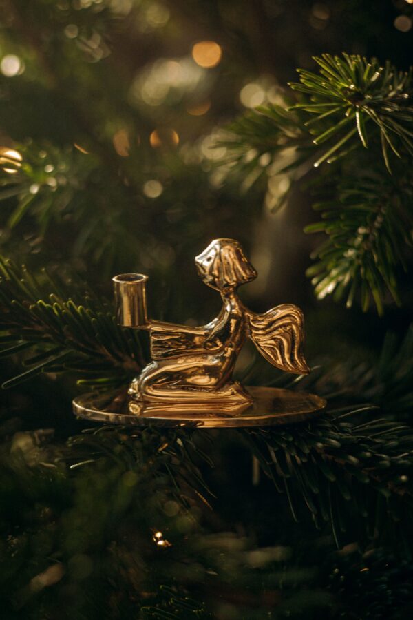 Brass candlestick - Angel. The one that sits
