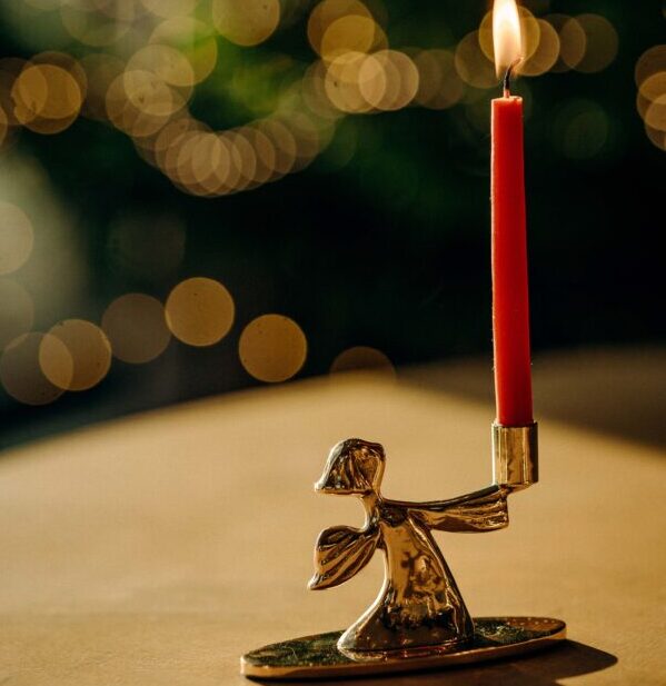 Brass candlestick - Angel. The one that stands