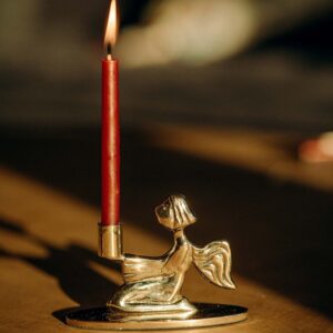 Medium ceramic candlestick, 12.5 cm