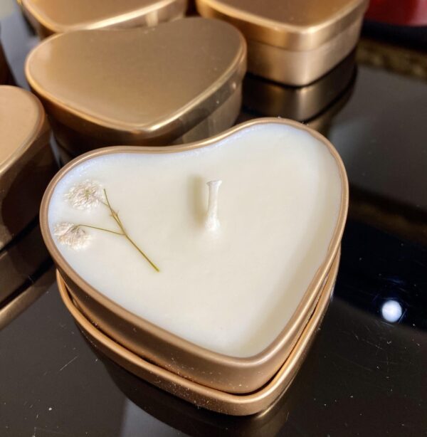 Heart candles. Valentine's Day gifts