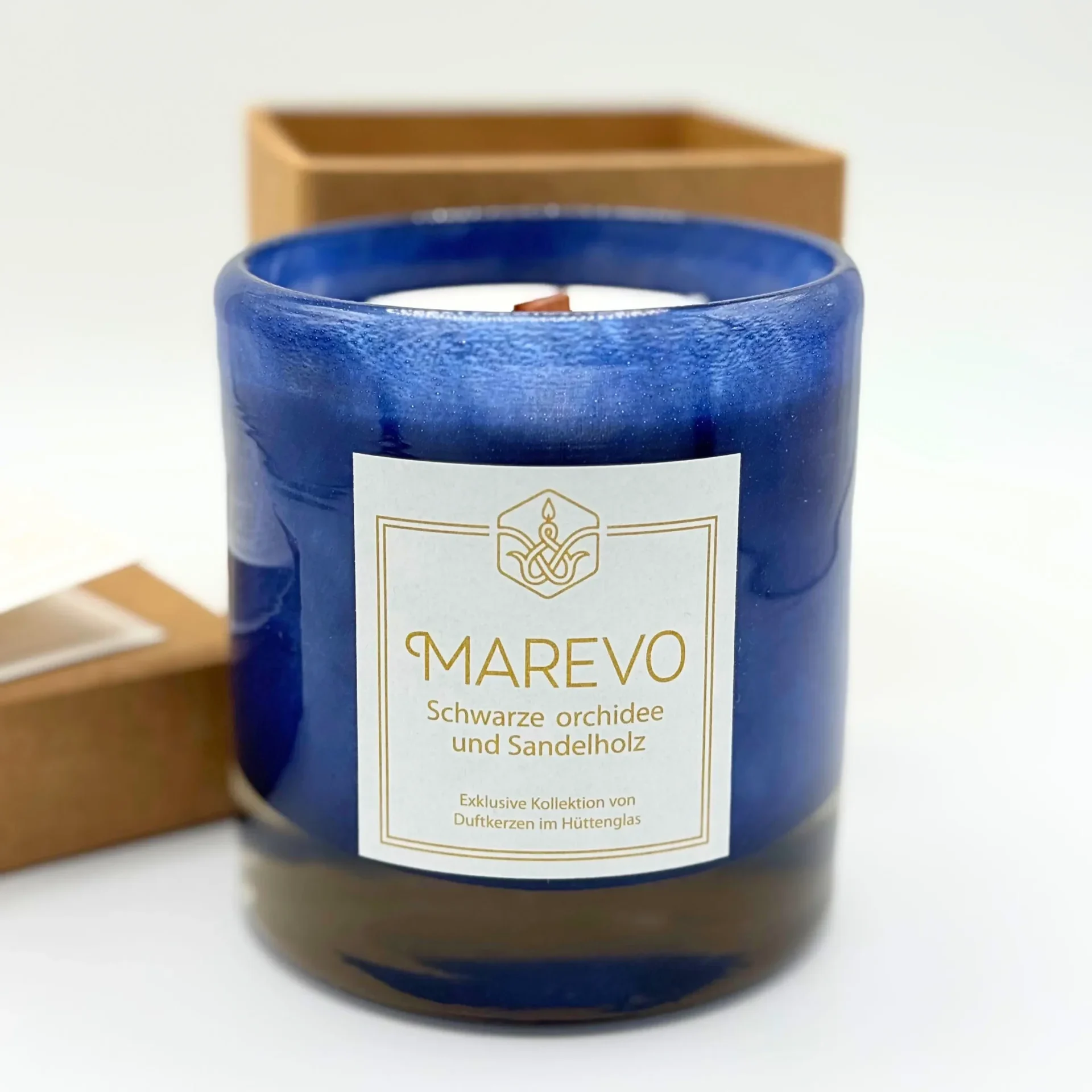 Marevo - Schwarze Orchidee und Sandelholz | Duftkerze aus Sojawachs