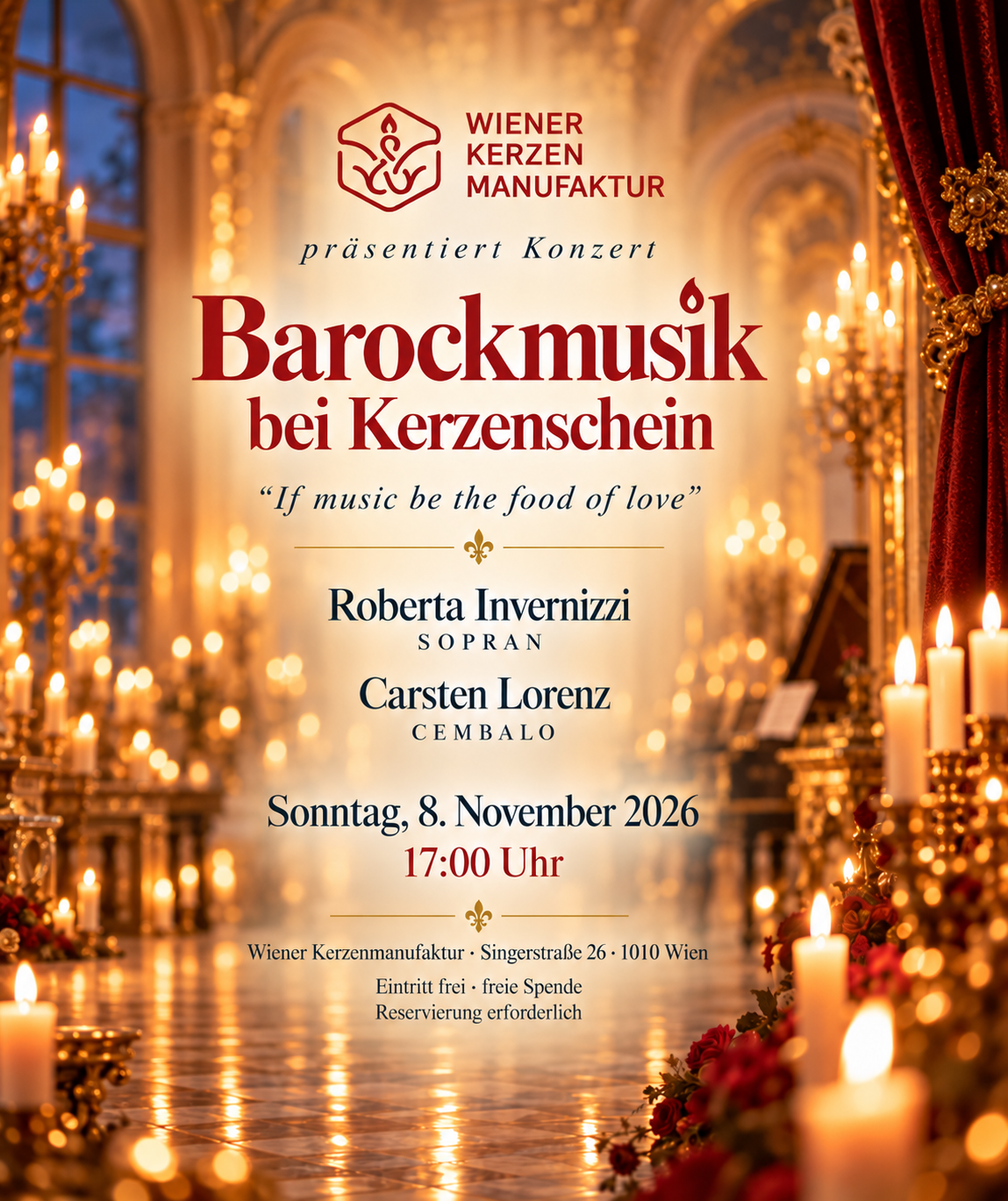 Barockmusik bei Kerzenschein poster