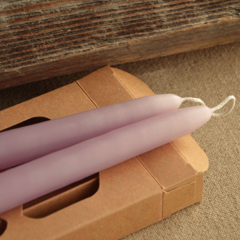 Lavender stick candles, 2 pcs.