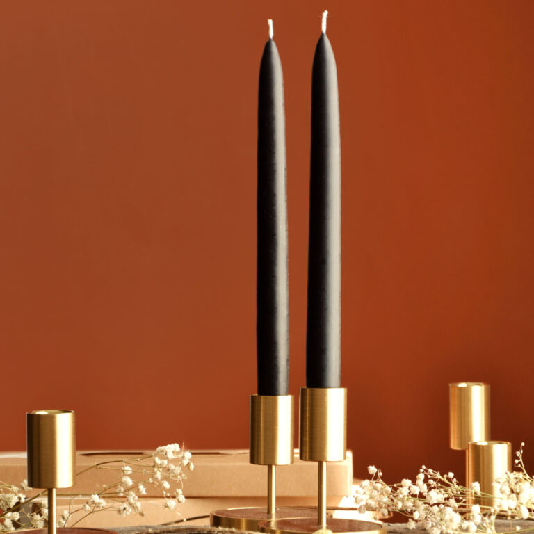 Black stick candles, 2 pcs.