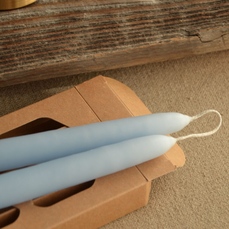 Light blue stick candles, 2 pcs.